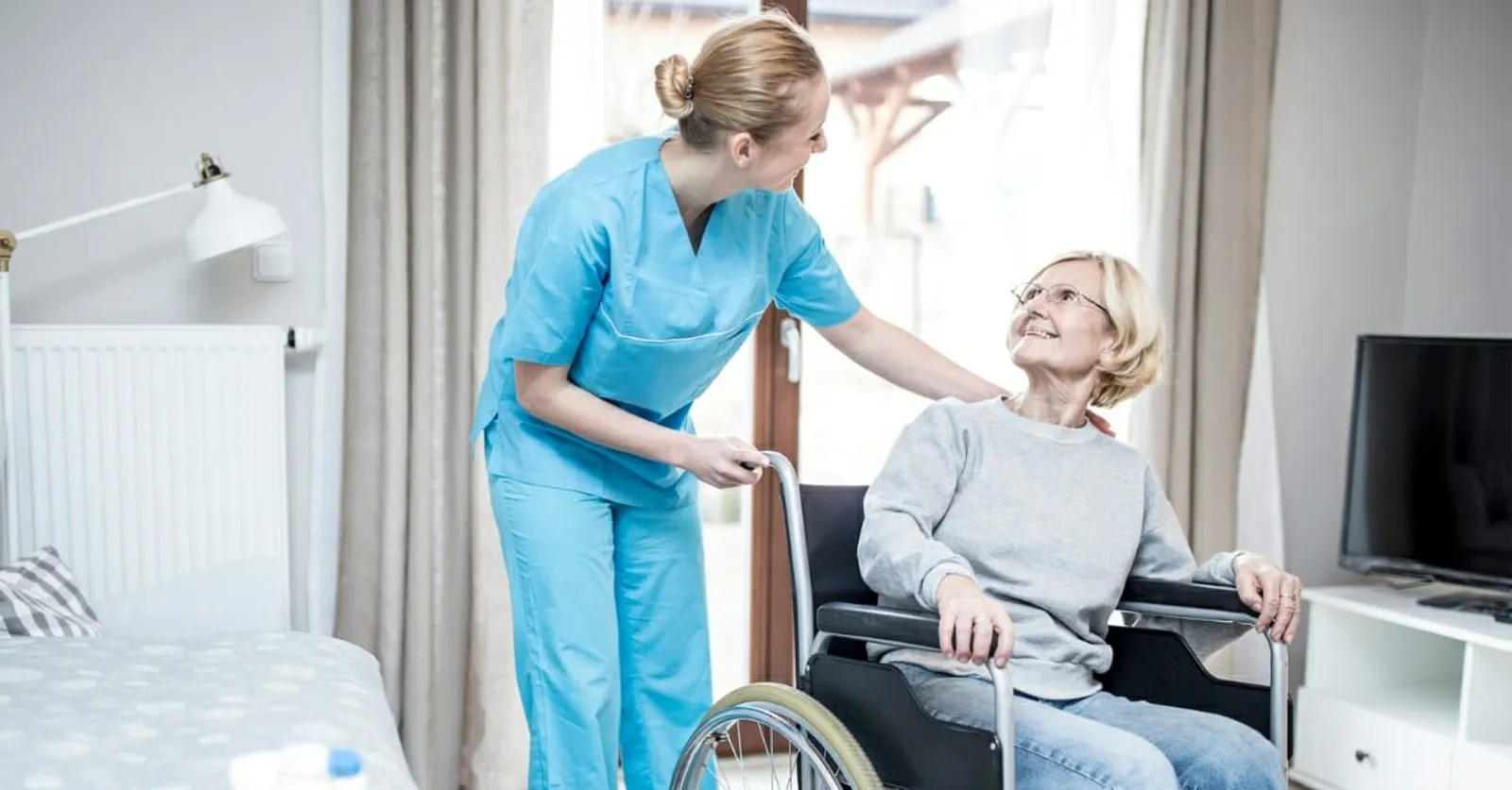 Pulse Home Health caregiver supporting a senior at home